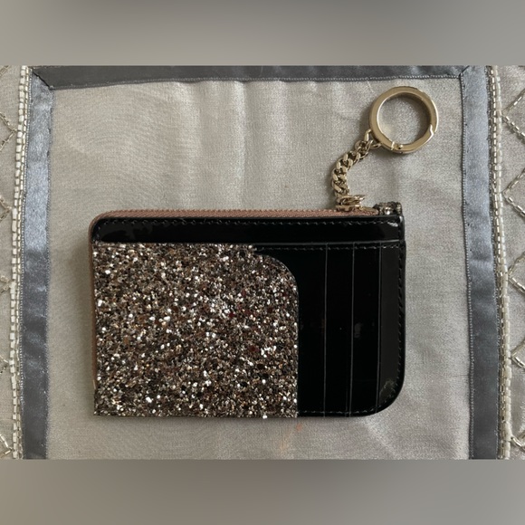 Kate spade glitter zip ID wallet NEW - last one - Picture 2 of 4